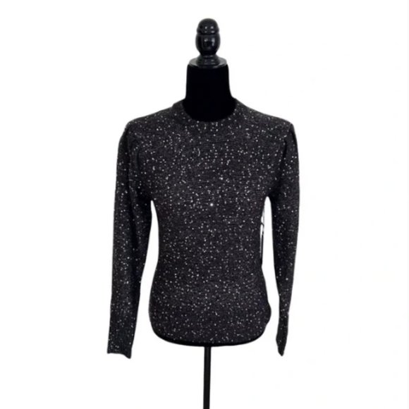 NWT Anthrolologie's ASTR The Label Dorothy Sequin Puff Sleeve Sweater XS - Picture 1 of 15